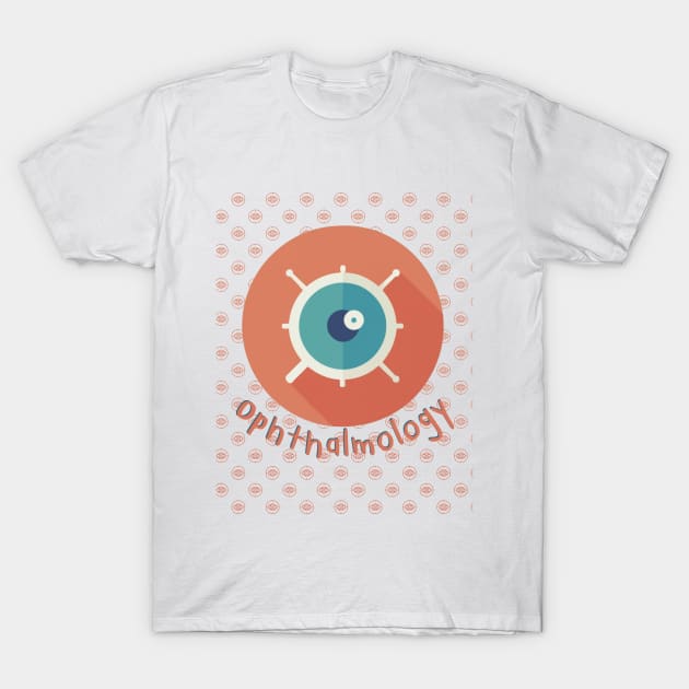 Ophthalmology in orange Brafdesign T-Shirt by Brafdesign